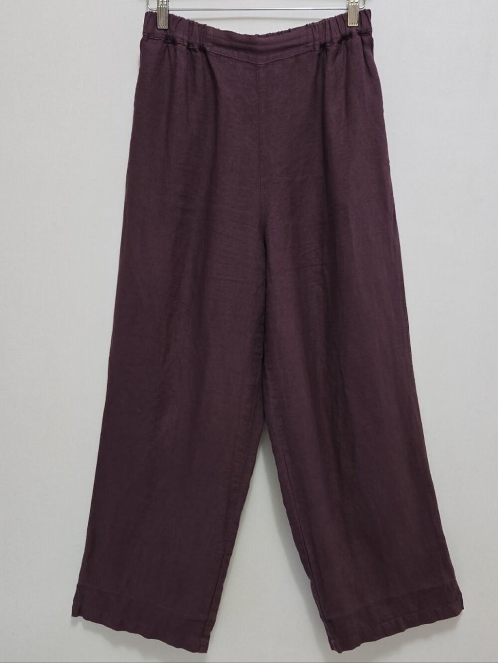 CP Shades Vintage 90s Pure Irish Linen Wide Leg Pants L Pull On Pocket Lagenlook